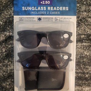 M Eyewear Sunglass readers +2.50 Pack of 2 Sunglasses NEW